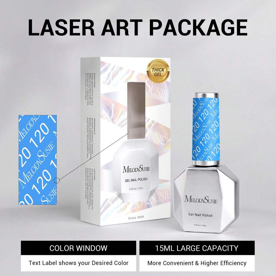 Thick Gel Nail Polish,15ML Soak Off UV LED TPO Free Gel Polish Christmas Gift For Women Nail Art Manicure Salon DIY Nail Design Decoration At Home