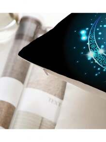 2 件斋月系列短毛绒枕套，涤纶装饰沙发抱枕套