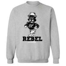 RK London Rebel Cats Black Unisex Graphic Cotton Pullover Sweatshirt