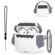 Carcasa de silicona linda de tiburón compatible con AirPods 4 (2024), diseño de animal de dibujos animados en 3D, funda protectora con kit de limpieza y llavero, compatible con auriculares inalámbricos de Apple AirPods de 4ta generación