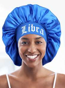 1PC Bonnet Printed 12 Constellations Personalization Hair Caps For Sleeping Satin Wide Brimmed Elastic Cap For Curly And Straight Hair Hair Sleep Cap - Blue - View 22