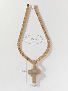 1 szt. Fajny modny naszyjnik z kryształkami w stylu hip-hop, odpowiedni dla mężczyzn i kobiet, do codziennego noszenia, na Boże Narodzenie, Nowy Rok, prezent na Walentynki