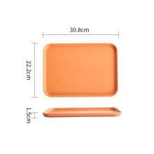 1pc Rectangular Tray, Plastic Serving Plate/Platter For Restaurant, Kindergarten, Home Use, Cup/Tea Tray, Catering, Barbecue, Kitchen Supplies, Available In Small/Medium/Large Size - Multicolor - View 19