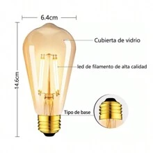 LUCASA LUZCASA 3 Pcs Vintage Spotlight Retro Edison LED Bulb Warm Light 4w - 4W - View 7