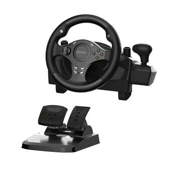Steering Wheel And Pedals, Gaming Steering Wheel, 270° PC Racing Wheel, Vibration Feedback, Driving Simulator ​Steering Wheel For PS4, PC, PS3, XBX One, XBX 360, Switch, Android