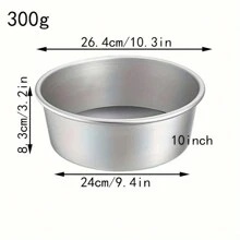 1pc/3pcs Thick 4/6/8/10 Inch Round Solid Base Baking Cake Mold Pan, Anodized Aluminum For Homemade Chiffon Cake, Non-Stick Surface Can Be Greased To Increase Release Difficulty Back To School