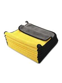 5 Packs Thickened Car Wash Microfiber Towel Car Cleaning And Drying Cloth Car Care Cloth Details Car Wash Towel 30 Cm * 30 Cm Household Rag Multi-Functional Car Wash Towel Does Not Shed Lint And Leaves No Marks Special Cleaning Towel Car Absorbent Cloth Car Wash Cleaning Supplies Home Cleaning Fast Dry Absorbent Sponge Set - Kitchen, Bathroom, Home, Household Supplier,Garden Tools