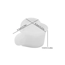 Molde de silicona para manualidades DIY de vasos con forma de corazón, decoración, jarrones, espejos, hechos de yeso, cemento o velas