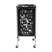 SHIOUCY Friseurwagen,Salonwagen Salon Rollwagen mit 5 ausziehbaren Schubladen Faltbarer Beauty Friseurwagen 5 Schubladen SPA Faltbare Salon Rollwagen - Schwarz - Übersicht 5