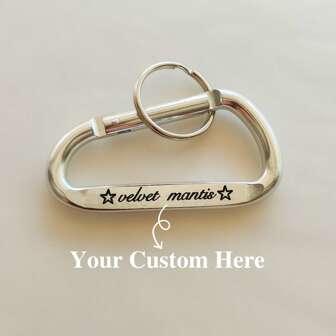 Personalized Carabiner Custom Engraved Anniversary Gift Custom Black Message Carabiner Silver Carabiner Custom Christmas Gift Outdoor Lover Gift