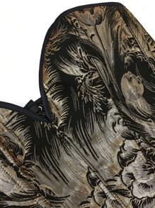 Strapless Corset Top, Women Shapewear Bustier Punk Style Embroidery Shapewear Top, Body Shaping Fitted Waist Trainer