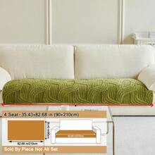 1 件奢华风格高端防滑宠物友好型毛绒沙发套，秋冬新款直线一体式柔软舒适沙发垫 - 彩色 - 查看 20