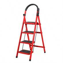 Escalera de3 y 4capas plegable para el hogar Escalera en espiga engrosada Escalera telescópica Escalada Almacenamiento portátil multifuncional para interiores y exteriores - cuarto piso - Ver 2