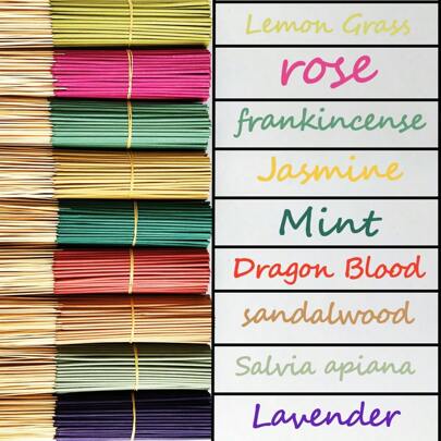 22cm/8.66in Clean Bamboo Incense Sticks, Low Ash, 24pcs/Pack, 12 Different Scents Available, Suitable For Home, Hotel, Room, Long Lasting Fragrance To Eliminate Odor And Purify Air