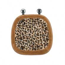 Fluffy Leopard Car Seat Cushion Soft Fluffy Protector Warm Non-Slip Seat Cover Fit Most Cars