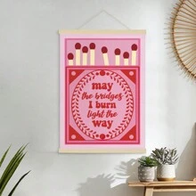 1pc Modern Pink Matchbox Decor Poster For Living Room (Frame Not Included) - Multicolor - View 16