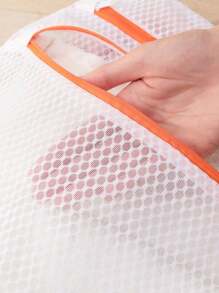 Bolsas de almacenamiento de gran capacidad, bolsa de lavandería de doble capa con cremallera para ropa interior, organizador de armario multifuncional