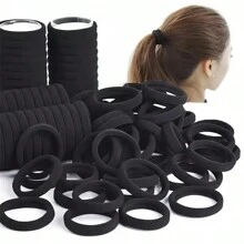 Faixa de cabelo elástica alta preta estilo minimalista, faixa de cabelo para chuveiro e banheiro, faixa de cabelo com rabo de cavalo alto sem costura, faixa de cabelo feminina, leve, durável e estilosa