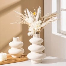 NJCHARMS 1/2pcs Ceramic Vase, Modern Dried Flower Vase, Round Vase, Pampas Flower Vase, Boho Home Decor For Centerpiece Wedding Dinner Table Party Living Room Office Bedroom, Housewarming Gift,Home Decor,Flower Vase,Centerpiece,Table Decor Gifts Birthday Graduation Room Decor Glass Vase