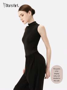 DonsGirl 1 件女式立领紧身性感运动连体裤（开裆设计，易穿）塑身衣 - 黑色 - 查看 8