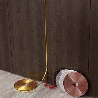 1 Roll/10M*8mm Self-Adhesive Thick PVC Wall Trim Tape, Decoration Strip For Living Room, Shopping Mall, Office, Wall, Door, Window, Tabletop, Gap Filler, Wall Paper Edge Finishing