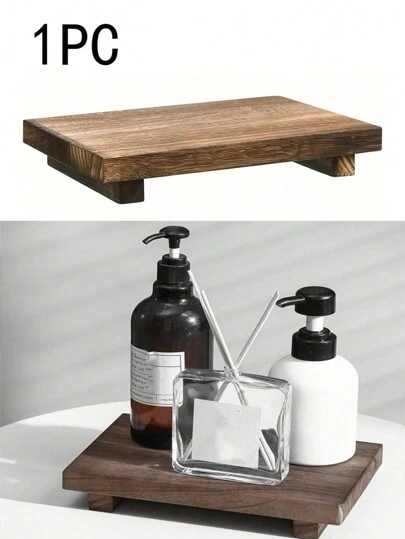 1pc Wooden Serving Tray, Suitable For Food, Charcuterie Board, Cheese Plate, Bed Tray, Coffee Table Tray, Tea Tray, Kitchen Dining Table Decor, Suitable For Various Occasions Christmas Gift