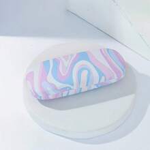 1pc Women's Gradient Portable Anti-Pressure Eyeglasses Case Sunglasses Storage Tin Box Glasses Accessories For Women