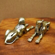 Brass Statue Sphinx Figurine Decor, Suitable For Bedroom And Living Room - Antique Brass - View 6