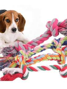 Brinquedo Corda Nó Crochê Brinquedo Mordedor P/ Cães Cachorro Pet Cabo De Guerra
