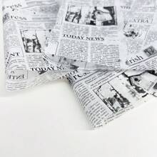 20x14 英寸（20 张）或 20x28 英寸（10 张）包装薄纸，英国风格报纸薄纸，适用于艺术、工艺品、花卉、生日、节日、派对装饰、礼品包装纸、DIY 情人节 - 黑與白 - 查看 5