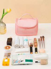 1-6 Pieces Set Hanging Travel Cosmetic Bag, Portable Toiletry Bag For Washing, Bathing, Makeup Organization, Carrying With You, Beauty Storage, Beach, Dry & Wet Separation, Swimming, Feminine Hygiene, Skincare, Waterproof Laundry Bag, Multi-Functional Storage Bag For Makeup Storage And Categorization, Such As Foundation Summer Travel, Vacation Home Bathroom Decor Holiday Makeup Organizer Bathroom Accessories Back To School
