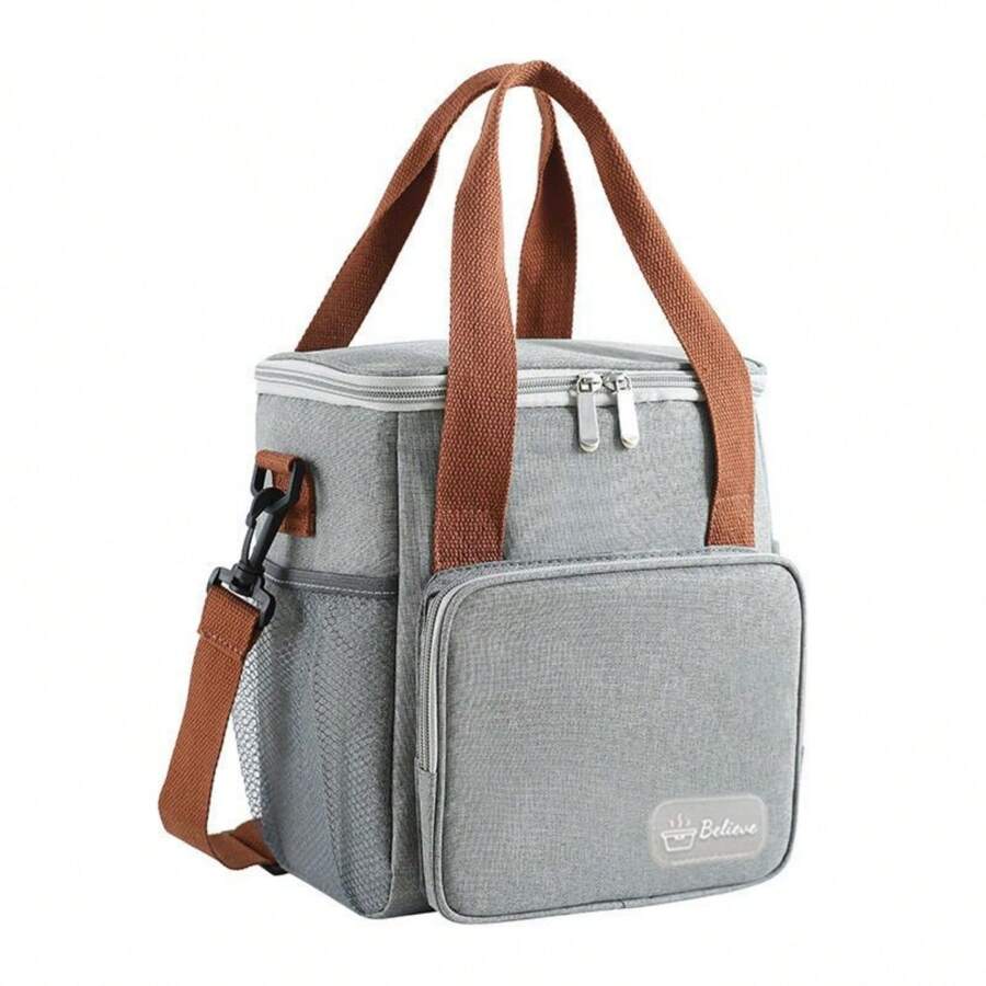 Thermal Bag, Crossbody Strap, Lunch Box, Food 911 - Gris - Ver 1