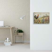 1 pieza de pintura de pared en lienzo con diseño de gato negro y loto enmarcado, impresiones de pintura al óleo de paisajes vívidos, arte vintage llamativo e imágenes de gatitos lindos, decoración del hogar adecuada para sala de estar, dormitorio u oficina, apartamento, decoración de pared de dormitorio - Multicolor - Ver 5