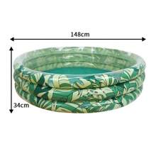 Inflatable Indoor Ocean Ball Pool, Multifunctional Bubble Pool, Leaf Pattern Sandpit, Swimming Pool, Outdoor Inflatable Ocean Ball - White - View 8