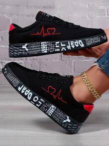 Women's Fashionable Low-Top Casual Sneakers, Solid Color Skate Shoes, Outdoor Leisure Walking Roller Skating Shoes