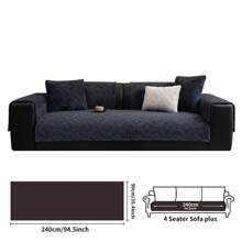 1pc Cream-Colored Plush Sofa Cover, Non-Slip Sofa Pad For Home Use In Autumn/Winter, Pet-Friendly Sofa Protector, Suitable For Bedroom, Living Room, Office, Home Decor