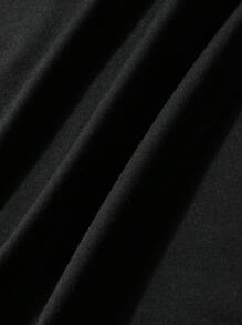 NEON DUSK 男士圆领短袖字母印花极简休闲上衣 - 黑色 - 查看 3