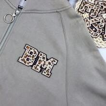 (A-Z) Leopard Letter Patches On Chenille Iron, Alphabet Patches On Alphabet Embroidered Clothing, Dresses, Hats, Jeans, Shoe Bags, DIY Supplies, Leopard,Grandma Mother's Day Gift,Mother's Day