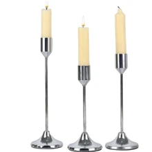 (3 stuks) Metalen kaarsenhouders, bureaudecoraties, rekwisieten voor diners bij kaarslicht, huwelijksjubileum, decoratie voor thuis en hotel, verjaardagscadeau, geschikt voor eettafel, bruiloft, restaurant, feest (kaarsen niet inbegrepen)