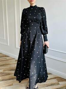 Long Sleeve Black Holiday Dresses For Women, Modest