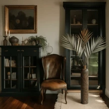 木纹条纹树脂落地花瓶，高大纤细的现代家居装饰花瓶，优雅的潘帕斯草落地花瓶，适用于客厅、玄关、壁炉装饰，是生日、圣诞节的完美礼物