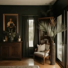 木纹条纹树脂落地花瓶，高大纤细的现代家居装饰花瓶，优雅的潘帕斯草落地花瓶，适用于客厅、玄关、壁炉装饰，是生日、圣诞节的完美礼物