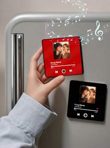 1pc Custom Music Album Fridge Magnet, Customized Magnet For Refrigerator, Customizable Photo Album Refrigerator Magnet, Personalized Music Player With Photo, Song, Album Cover, Fridge Magnet Can Play Songs, Custom Gift, Personalized Gift, Square Photo, Home Decoration,Multi-Functional,Durable,Ornamental,Reusable,Exquisite,Stylish,High-Quality,Colorful,Modern,Custom,Personalized,Unique,Ideal Gifts For Him,Ideal Gifts For Her,Boyfriend,Dad,Girlfriend,Mom,Family,Friends,Tea Room,Home,Garden,Office,For Anniversaries,For Valentine's Day,For Mother's Day,For Birthdays,For Father's Day,For Graduation,For Weddings,For Housewarming