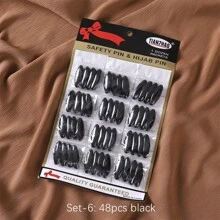 24 件女士塑料彩色别针头套别针胸针围巾夹披肩扣配饰女款 - 彩色 - 查看 14