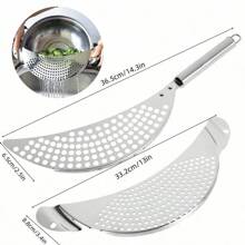 2Pcs Pot Strainer Set Stainless Steel Pasta Colander With Handle Heat Resistance Food Strainer Multipurpose Veggies Drainer For Kitchen Pots Pans Bowls