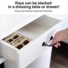 Samtbrille Organizer - Mehrzweck Aufbewahrungsablage für Brillen, Schmuck (Ringe, Ketten, Armbänder, Uhren) für Männer und Frauen