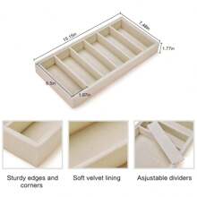 Samtbrille Organizer - Mehrzweck Aufbewahrungsablage für Brillen, Schmuck (Ringe, Ketten, Armbänder, Uhren) für Männer und Frauen