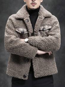 BONNY MAX 2024 Nuova giacca da uomo in pelliccia di montone, cappotto invernale spesso, cappotto reversibile in lana