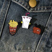 3 件套趣味苏打水、炸薯条金属徽章胸针卡通食物别针衣服配饰别针衣服包饰学校办公室配饰衬衫夹克珠宝圣诞节万圣节衣服别针可爱教师礼物服装配饰包饰 - 彩色 - 查看 7