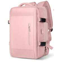 Executive Travel Backpack Large Notebook Women Men - Rosa Pálido - Ver 3